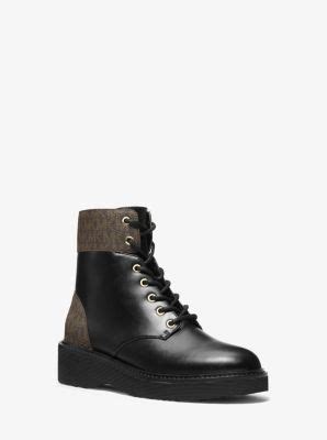 Aniya Logo Trim Combat Boot 